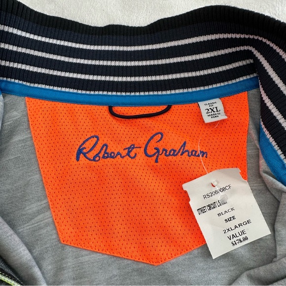 Robert Graham Street Circuit Camo Quarter Zip Classic Fit Pullover Size XXL - Picture 15 of 16